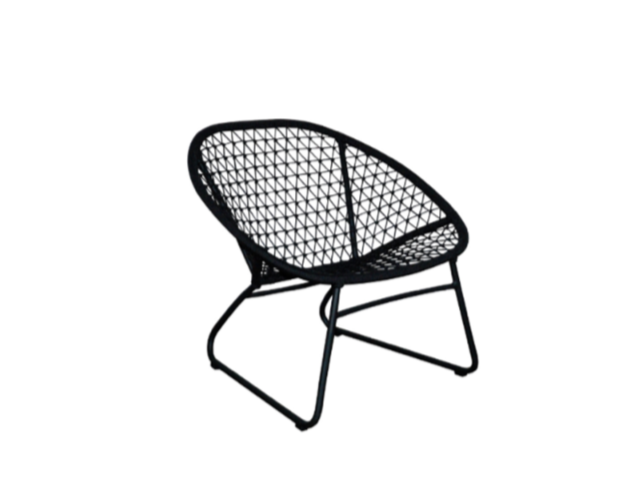 A Black Outdoor Chair 