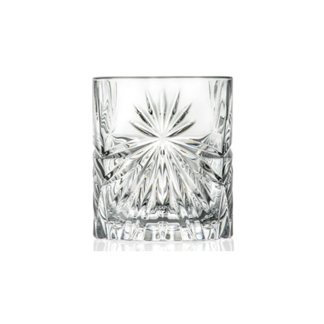 Crown Cut Old-Fashioned Whiskey Glass by Base Piece