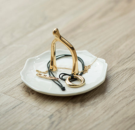 Lucky Break Collection Wishbone Ring Holder by Decordinary